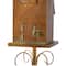 Glitzhome® 53" Farmhouse Faux Copper 2-Tiered Metal Garden Birdhouse with Stake
